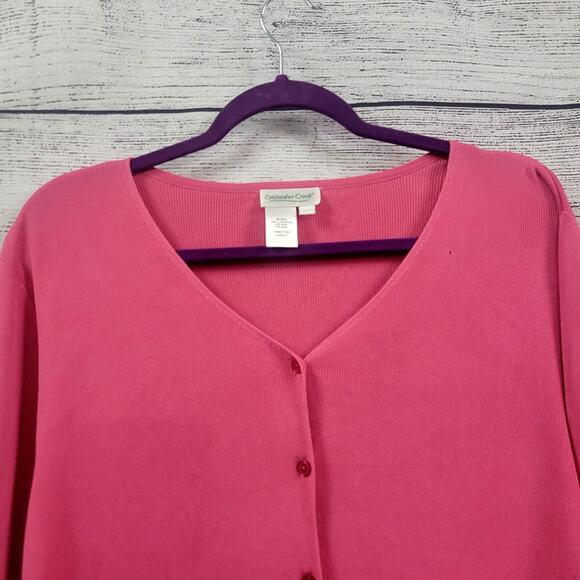Vintage Coldwater Creek Cardigan Pink Sweater MIsses Size L - Picture 2 of 9